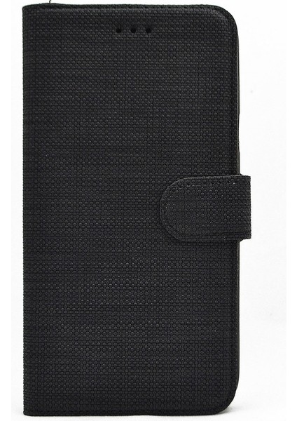 General Mobile Gm5 Plus Kılıf Standlı Kartvizitli Exclusive Spor Cüzdan Siyah