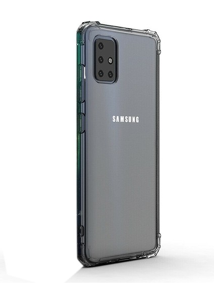 Samsung Galaxy M51 Kılıf Antishock Sert Kapak+Nano Glass Renksiz