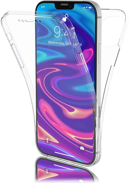 Apple iPhone 12 Pro Max Kılıf Ön Arka Şeffaf Silikon Koruma Renksiz