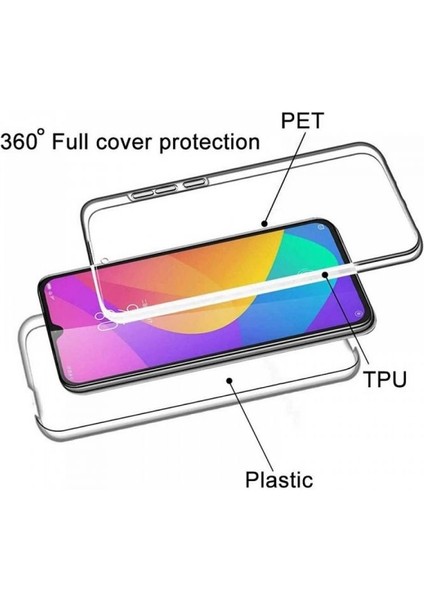 Apple iPhone 12 Pro Max Kılıf Ön Arka Şeffaf Silikon Koruma Renksiz