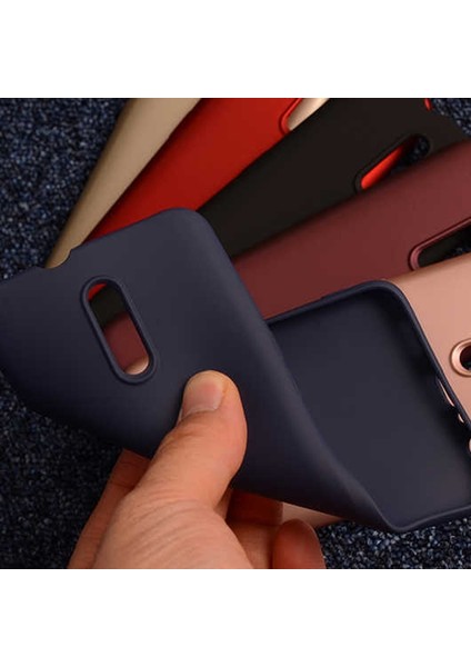 Oppo Reno Kılıf Premier Silikon Esnek Koruma+Nano Glass Kırmızı modelleri