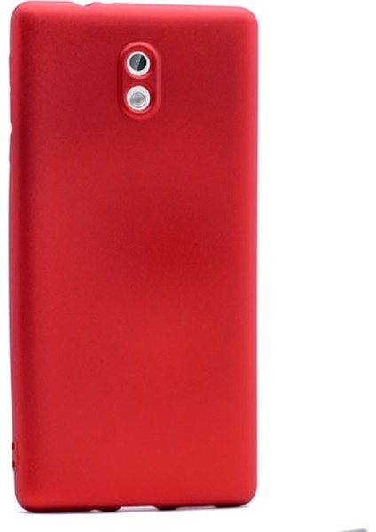 Nokia 3 Kılıf Premier Silikon Kılıf+Nano Glass Koruyucu Kırmızı