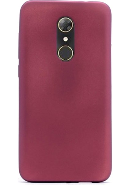 Alcatel A7 Kılıf Premier Silikon Kılıf+Nano Glass Koruyucu Mürdüm