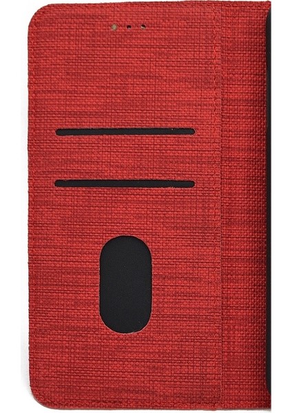Xiaomi Mi Note 10 Pro Kılıf Standlı Kartvizitli Exclusive Spor Cüzdan Kırmızı