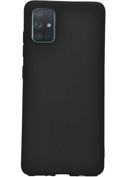 Samsung Galaxy A51 Kılıf Premier Silikon Koruma+Nano Glass Siyah