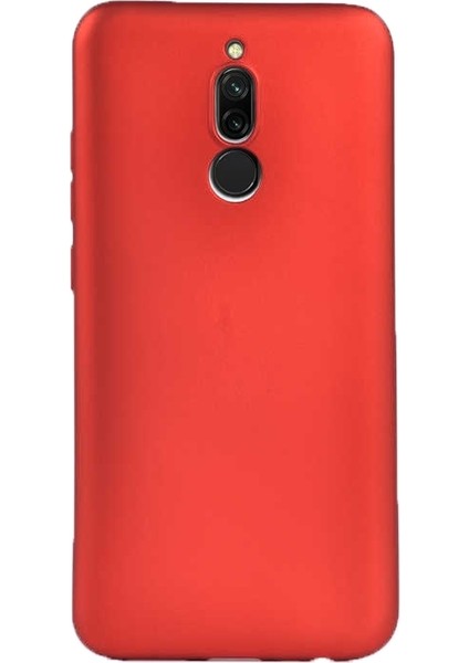 Xiaomi Redmi 8 Kılıf Premier Silikon Esnek Koruma+Nano Glass Kırmızı