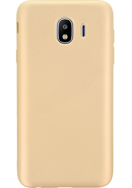 Samsung Galaxy J4 Kılıf Premier Silikon Ipeksi Dokunuş Gold