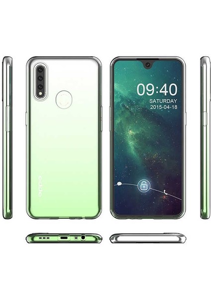 Oppo A31 Kılıf Süper Silikon Yumuşak Arka Koruma Şeffaf modelleri