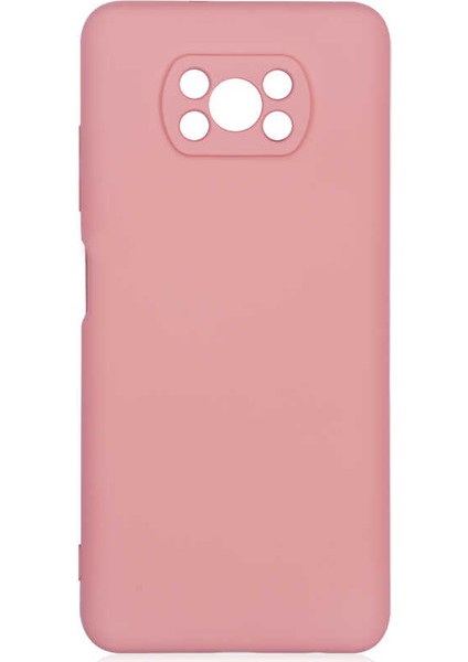 Xiaomi Poco X3 Pro Kılıf Mara Silikon Mat Soft Kamera Korumalı Lansman Pembe