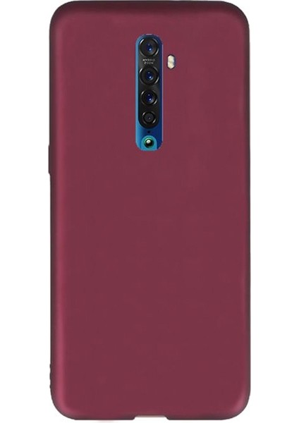 Oppo Reno 2 Kılıf Premier Silikon Esnek Koruma+Nano Glass Mürdüm