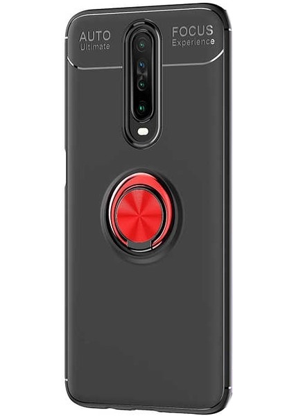 Xiaomi Poco X2 Kılıf Ravel Silikon Yüzüklü Mıknatıslı+Nano Glass Bordo