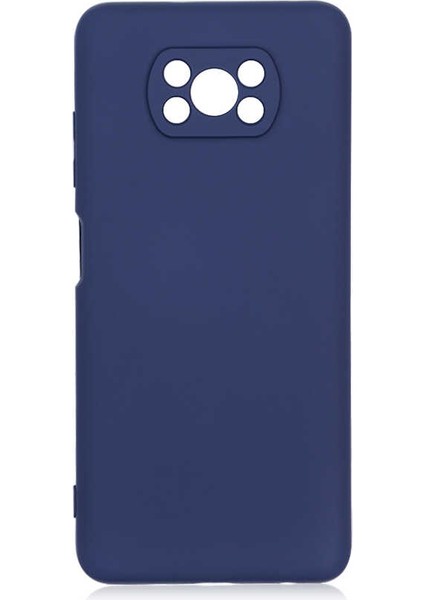 Xiaomi Poco X3 Pro Kılıf Mara Silikon Mat Soft Kamera Korumalı Lansman Lacivert