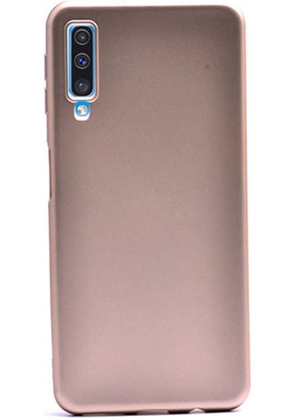 Samsung Galaxy A50 Kılıf Premier Silikon Koruma+Nano Glass Gold