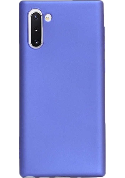 Samsung Galaxy Note 10 Kılıf Premier Silikon Esnek Arka Koruma Mavi