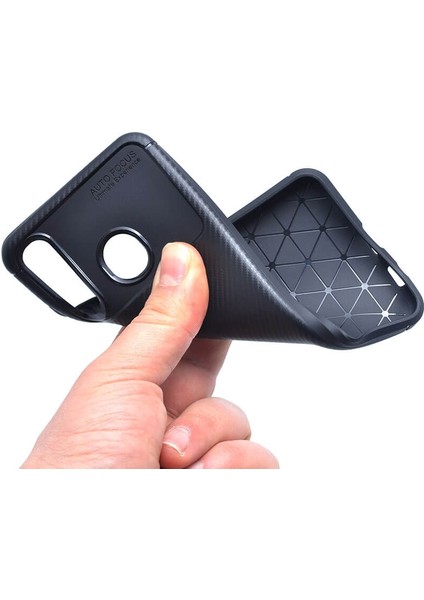 Huawei P30 Pro Kılıf Negro Karbon Dizayn Silikon Siyah
