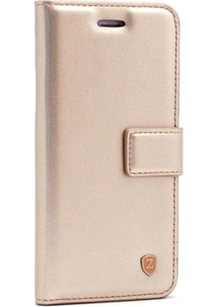 Huawei Mate 20 Lite Kılıf Delüx Cüzdan Kartvizitli+Nano Glass Gold