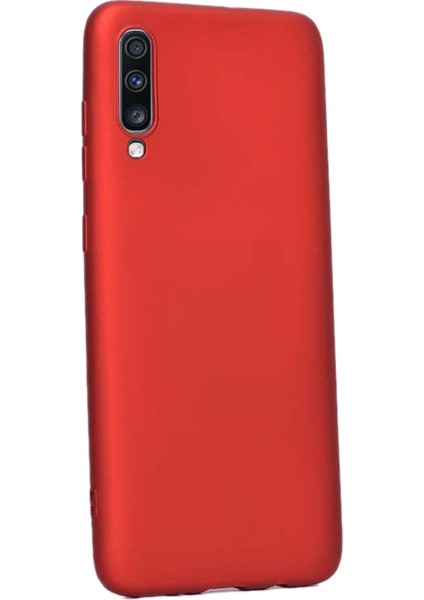 Samsung Galaxy A70 Kılıf Premier Silikon Koruma+Nano Glass Kırmızı