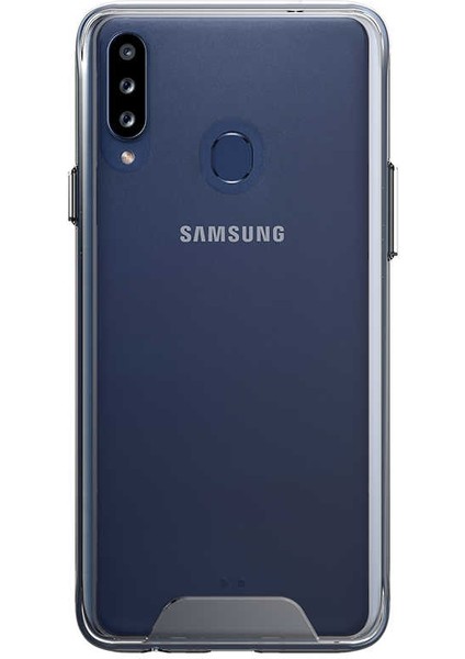 Samsung Galaxy A20S Kılıf Gard Nitro Şeffaf Sert Silikon Şeffaf