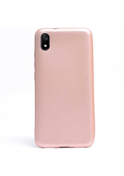 Xiaomi Redmi 7A Kılıf Premier Silikon Esnek Koruma+Nano Glass Bronz