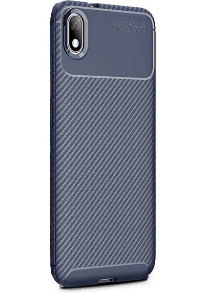 Xiaomi Redmi 7A Kılıf Negro Karbon Dizayn Silikon Lacivert