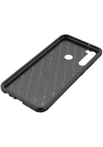 Xiaomi Redmi Note 8 Kılıf Negro Karbon Dizayn Silikon+Nano Glass Siyah modelleri