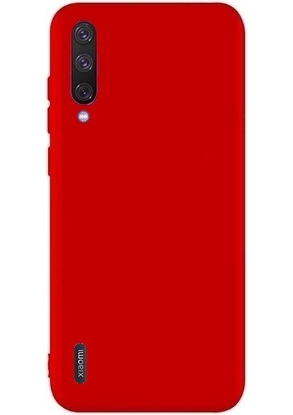 Xiaomi Mi 9 Lite Kılıf Premier Silikon Esnek Koruma+Nano Glass Kırmızı