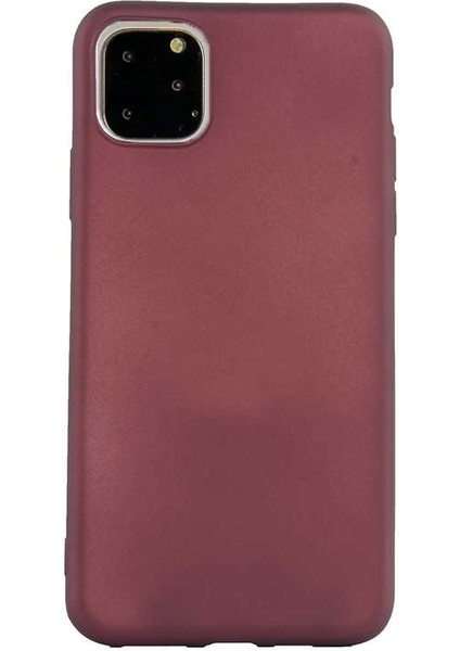Apple iPhone 11 Kılıf Premier Silikon Esnek Arka Koruma Mürdüm