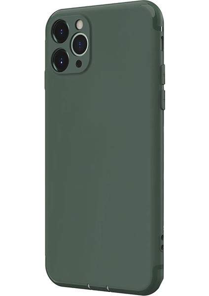 Apple iPhone 11 Pro Kılıf Renkli Tıpalı Kamera Korumalı Silikon Esnek Koruma Haki