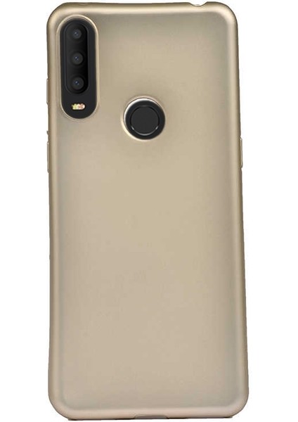 Alcatel 3x 2019 Kılıf Premier Silikon Esnek Koruma Gold