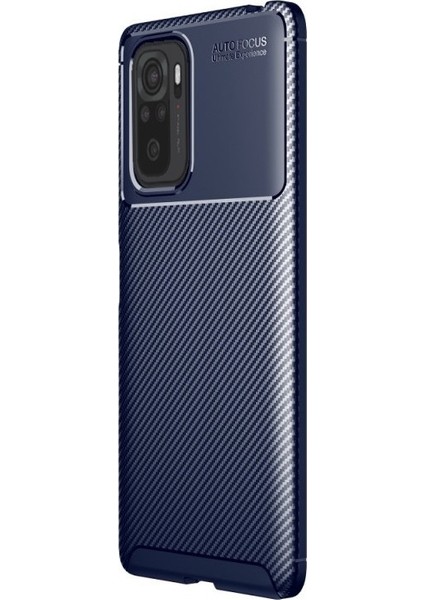 Xiaomi Redmi Note 10S Kılıf Negro Karbon Dizayn Silikon Lacivert