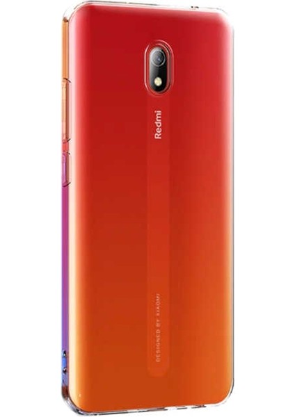 Xiaomi Redmi 8A Kılıf Süper Silikon Yumuşak Arka Koruma+Nano Glass Şeffaf