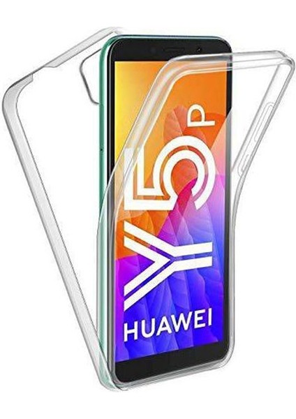 Huawei Y5P Kılıf Ön Arka Şeffaf Silikon Koruma Renksiz