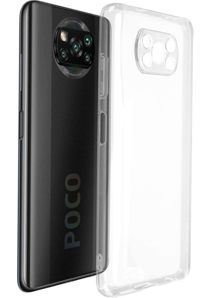 Xiaomi Poco X3 Pro Kılıf Kamera Korumalı Şeffaf Silikon Renksiz