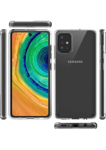Samsung Galaxy A51 Kılıf Coss Şeffaf Sert Kapak+Nano Glass Şeffaf modelleri