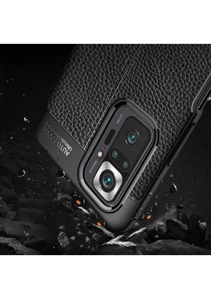 Xiaomi Redmi Note 10 Kılıf Niss Silikon Deri Görünümlü Kırmızı