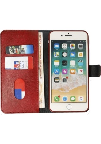 General Mobile Gm 10 Kılıf Local Cüzdan Standlı Kartvizitli Siyah
