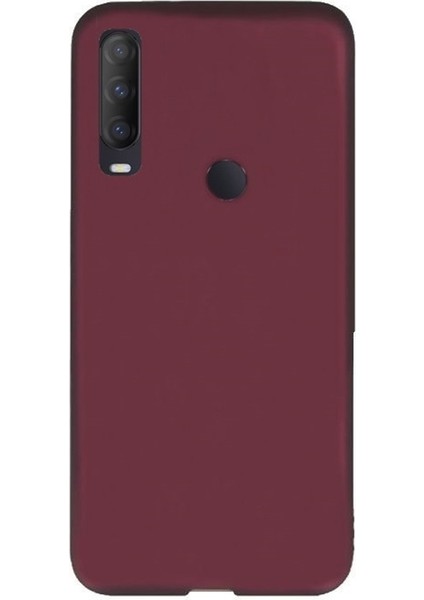 Alcatel 1s 2020 Kılıf Premier Silikon Esnek Koruma Mürdüm