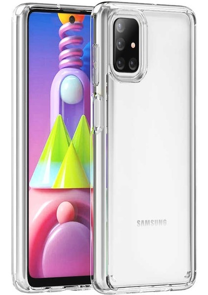Samsung Galaxy M51 Kılıf Coss Şeffaf Sert Kapak Renksiz fiyatları