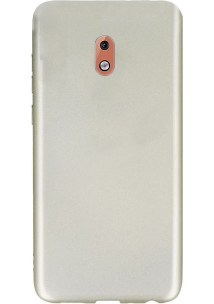Nokia 3.1 Kılıfları Kılıf Premier Silikon Arka Koruma+Nano Glass Gold