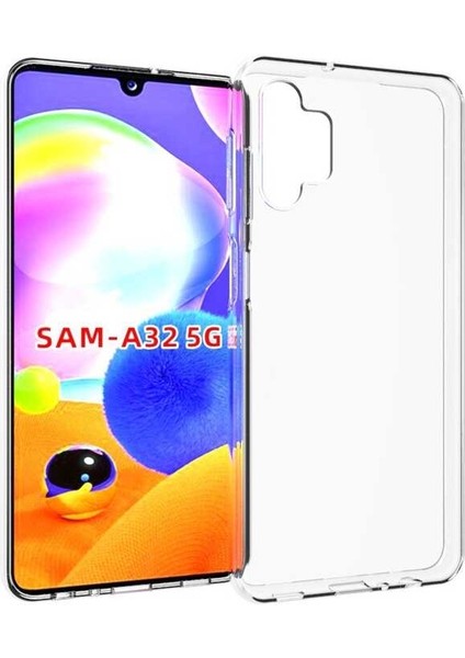 Samsung Galaxy A32 5g Kılıf Süper Silikon+Nano Glass Renksiz