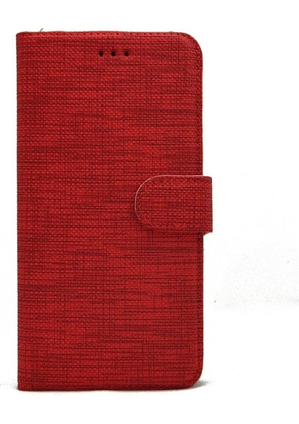 General Mobile Gm 21 Pro Kılıf Standlı Kartvizitli Exclusive Spor Cüzdan Kırmızı