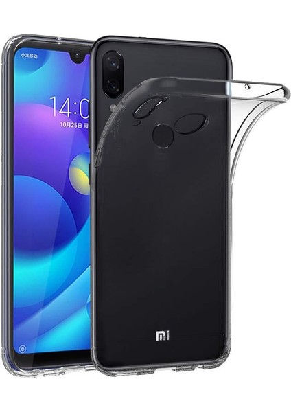 Xiaomi Mi Play Kılıf Süper Silikon Yumuşak Arka Koruma+Nano Glass Şeffaf