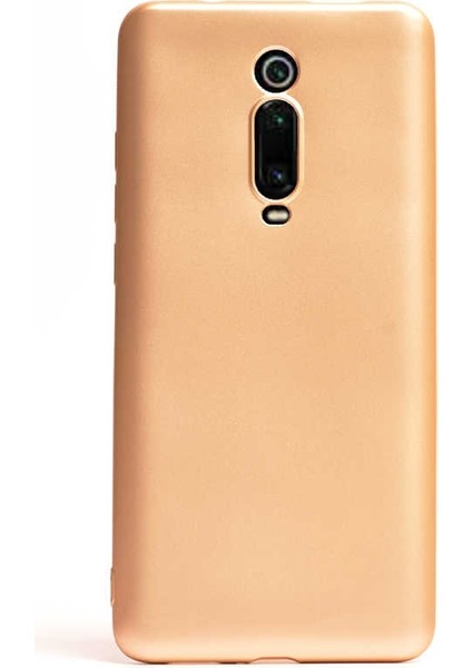 Xiaomi Redmi K20 Pro Kılıf Premier Silikon Esnek Arka Koruma Gold