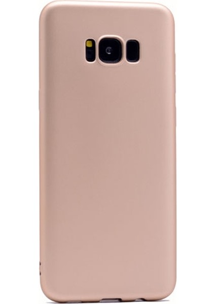 Samsung Galaxy S8 Kılıf Premier Silikon Kılıf Mat Kılıf Gold
