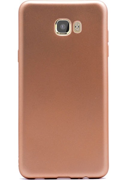Samsung Galaxy C5 Pro Kılıf Premier Silikon Kılıf Gold