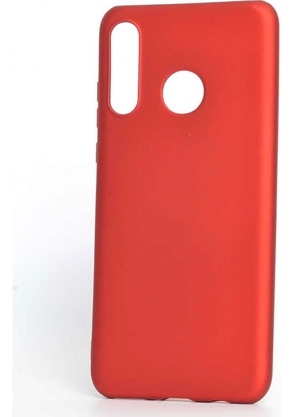 Huawei P30 Lite Kılıf Premier Silikon Koruma+Nano Glass Kırmızı