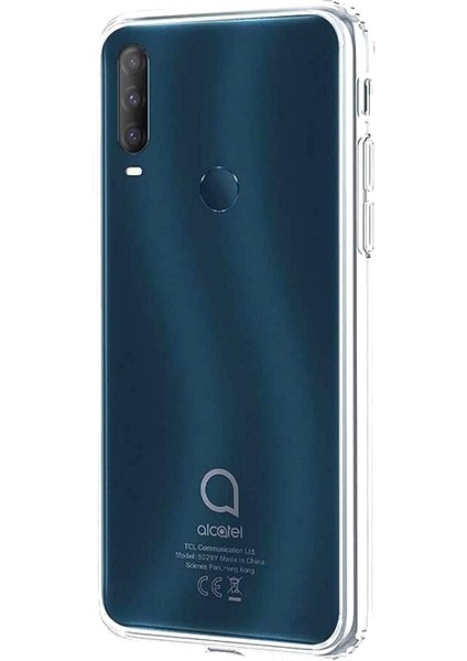 Alcatel 1s 2020 Kılıf Süper Silikon Yumuşak Arka Koruma Renksiz