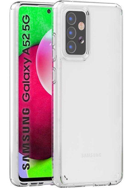 Samsung Galaxy A52 Kılıf Coss Şeffaf Sert Kapak Renksiz