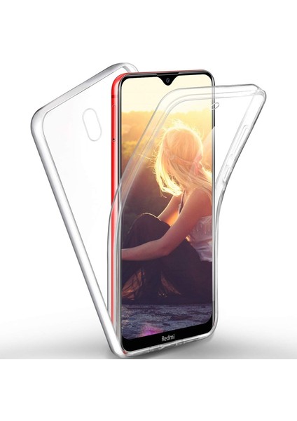 Xiaomi Redmi 8 Kılıf Ön Arka Şeffaf Silikon Koruma Renksiz