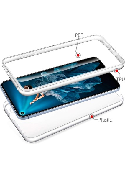 Huawei Nova 5t Kılıf Ön Arka Şeffaf Silikon Koruma Renksiz fiyatları